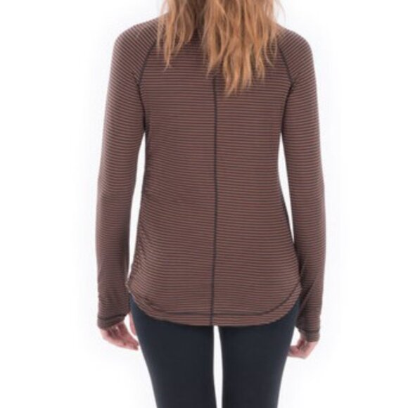 INDYGENA RIGA II WOMEN'S NAVY GROWN STRIPED LONG SLEEVE TOP - L - Picture 3 of 3